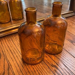 Pair of amber vases